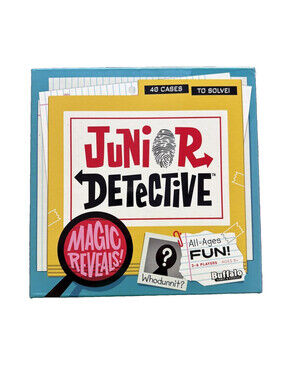 Buffalo Games Junior Detective Board Game 2-6 Players Ages 8+ 40 Cases To Solve